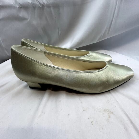 Dyeables by Highlights Vintage Size 8 Made USA Pump heels light Gold - Picture 8 of 14